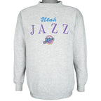 NBA (Logo 7) - Utah Jazz Embroidered Crew Neck Sweatshirt 1990s Medium Vintage Retro Basketball