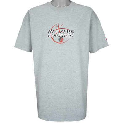 Champion - Portland Blazers Embroidered NBA T-Shirt 1990s X-Large