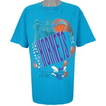 NBA (Fan) - Charlotte Hornets Over Print T-Shirt 1990s X-Large Vintage Retro Basketball
