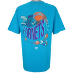 NBA (Fan) - Charlotte Hornets Over Print T-Shirt 1990s X-Large Vintage Retro Basketball