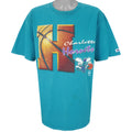 NBA (Lee) - Green Charlotte Hornets T-Shirt 1990s X-Large Vintage Retro Basketball