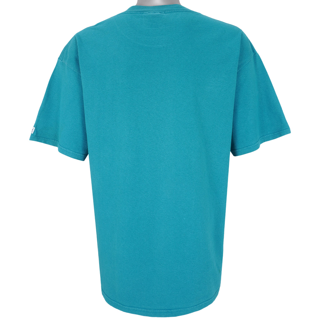 NBA (Lee) - Green Charlotte Hornets T-Shirt 1990s X-Large Vintage Retro Basketball