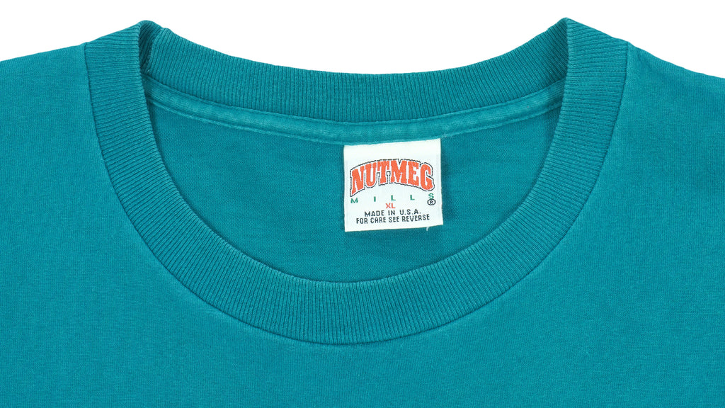 NBA (Nutmeg) - Charlotte Hornets Blue T-Shirt 1990s X-Large Vintage Retro Basketball