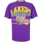 NBA (Signal) - Los Angeles Lakers Spell-Out T-Shirt 1990s X-Large Vintage Retro Basketball