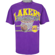 NBA (Signal) - Los Angeles Lakers Spell-Out T-Shirt 1990s X-Large Vintage Retro Basketball