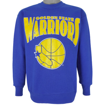 NBA (Nutmeg) - Golden State Warriors Crew Neck Sweatshirt 1990s Large