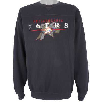 NBA (Lee) - Philadelphia 76ers Embroidered Sweatshirt 1990s Large