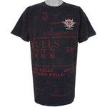 NBA (Salem) - Black Chicago Bulls All OVP T-Shirt 1990s X-Large Vintage Retro Basketball