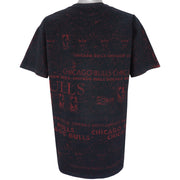 NBA (Salem) - Black Chicago Bulls All OVP T-Shirt 1990s X-Large Vintage Retro Basketball