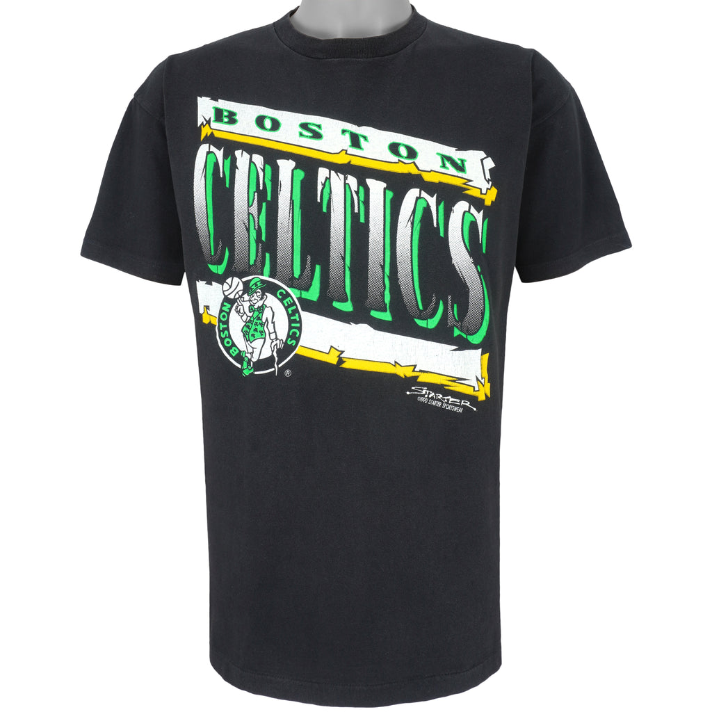 Starter - Boston Celtics Spell-Out T-Shirt 1990 Large Vintage Retro Basketball