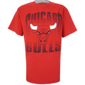 NBA (Logo 7) - Red Chicago Bulls T-Shirt 1990s Large Vintage Retro Basketball