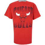 NBA (Logo 7) - Red Chicago Bulls T-Shirt 1990s Large