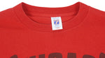 NBA (Logo 7) - Red Chicago Bulls T-Shirt 1990s Large Vintage Retro Basketball