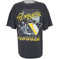 NHL (Magic Johnson Ts) - Pittsburgh Penguins Spell-Out T-Shirt 1990s X-Large Vintage Retro Hockey