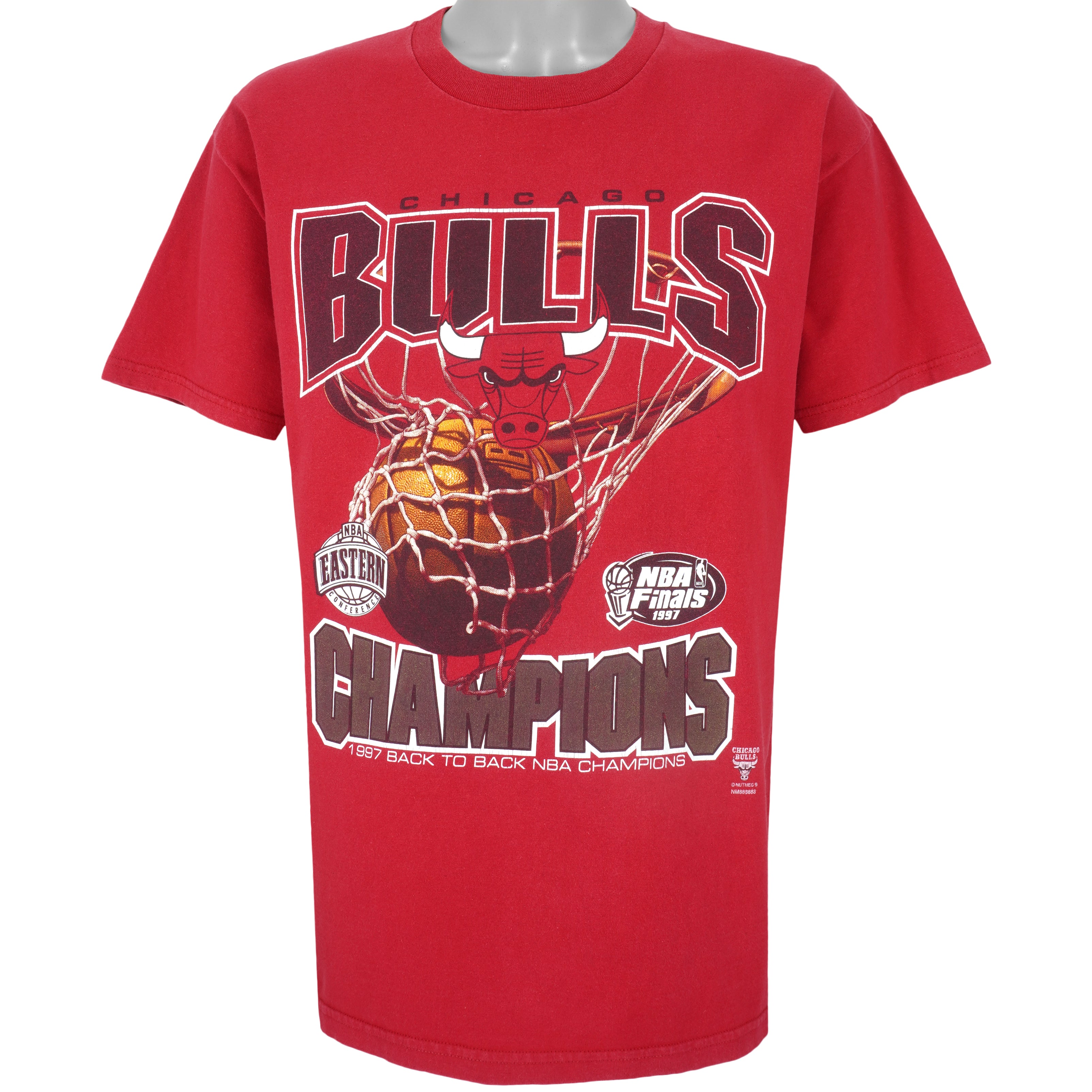 NBA (Lee) - Chicago Bulls, Champions T-Shirt 1997 Large Vintage Retro Basketball