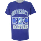 Champion - Minnesota Timberwolves Spell-Out T-Shirt 1990s Large Vintage Retro Basketball