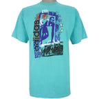 Adidas - Green Running T-Shirt 1990s Large Vintage Retro