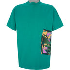 Adidas - Green Graphic T-Shirt 1990s Large Vintage Retro