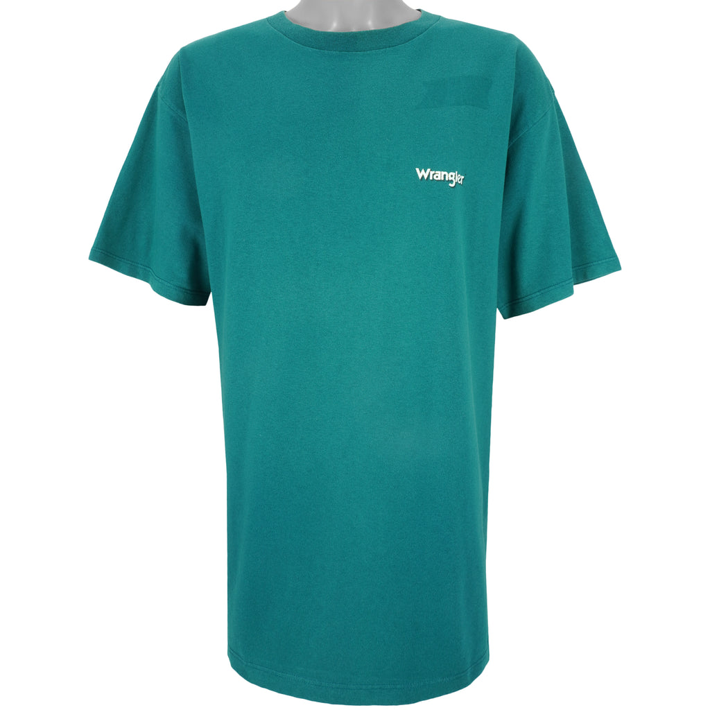 Wrangler - Green Power X Two T-Shirt 1990s X-Large Vintage Retro