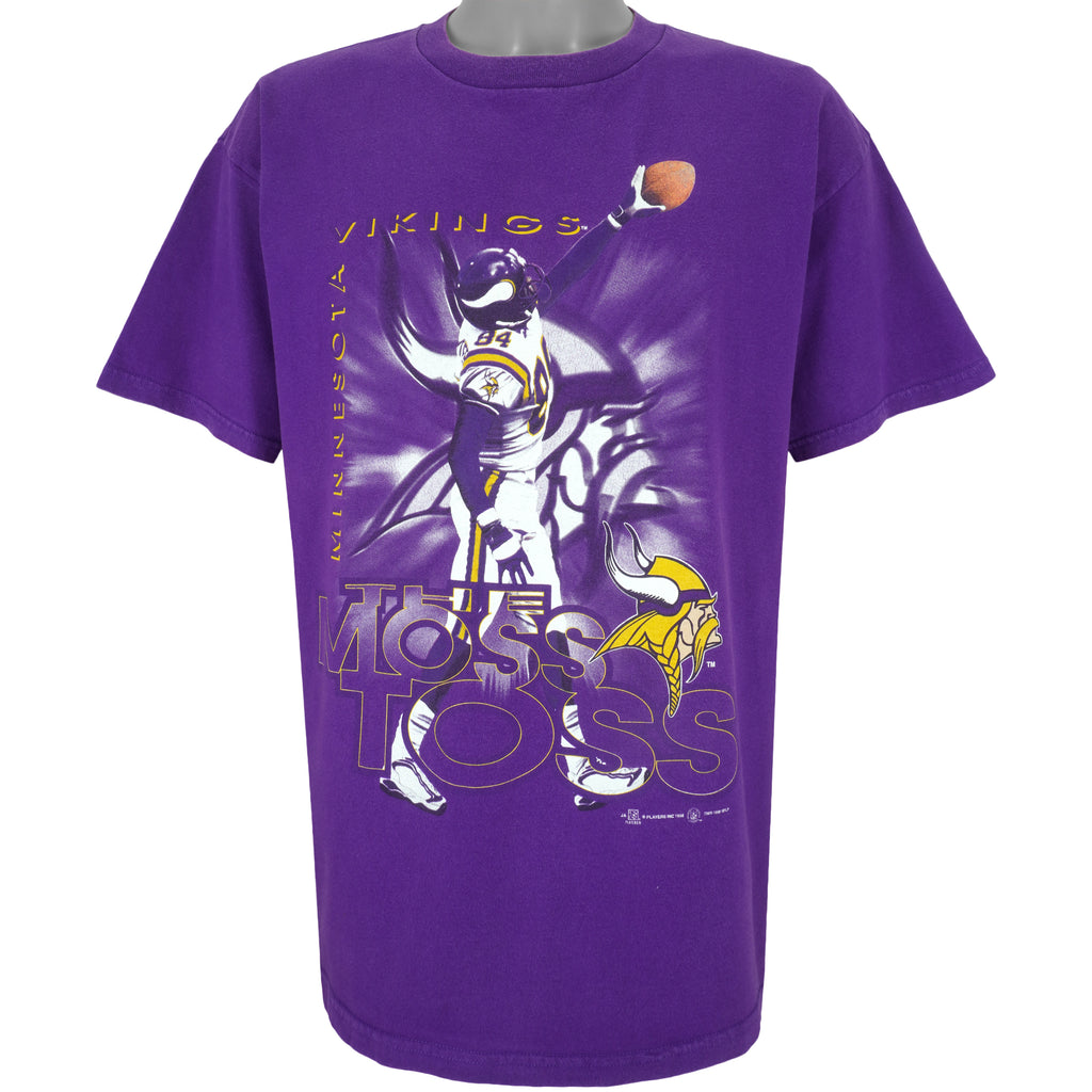 NFL (Tultex) - Vikings, The Moss Toss T-Shirt 1998 X-Large Vintage Retro Football