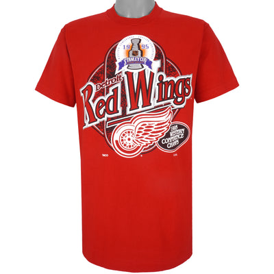 NHL (Fruit Of The Loom) - Detroit Red Wings Big Logo T-Shirt 1995 Large
