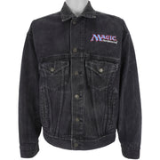 Vintage (Wizards Of The Coast) - Magic : The Gathering Embroidered Denim Jacket 1990s Medium Vintage Retro