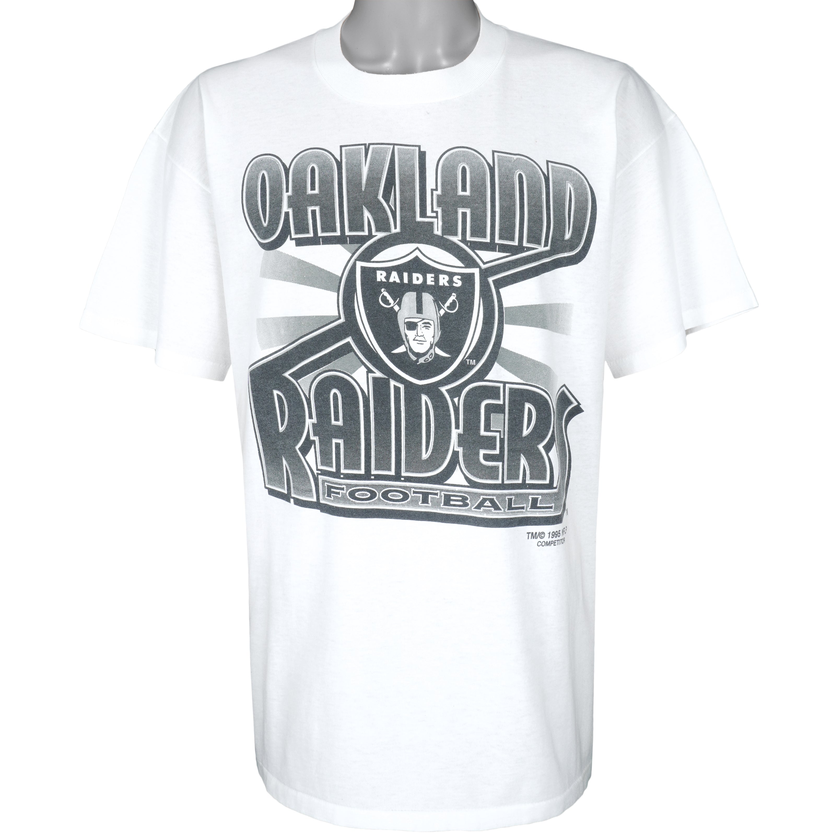 NFL (Oneita) - Oakland Raiders Big Logo T-Shirt 1996 X-Large Vintage Retro Football
