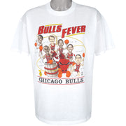NBA - Chicago Bulls, Fever Players Autographed T-Shirt 1990s X-Large Vintage Retro Basketball