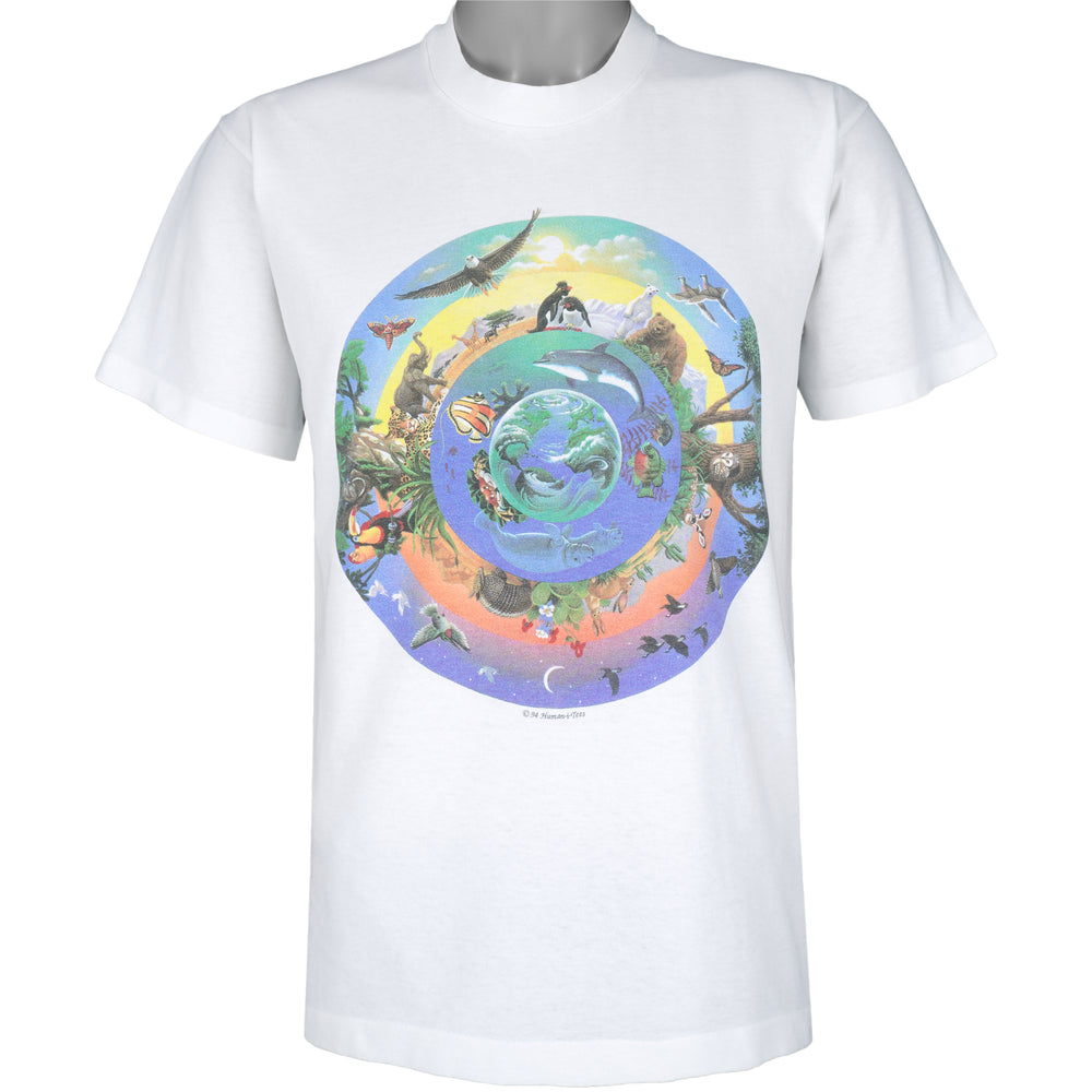 Vintage (Human-I-Tees) - Earth, Animal, Nature T-Shirt 1990s Medium Vintage Retro
