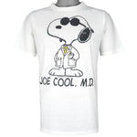 Vintage - White Snoopy Joe Cool, M.D. T-Shirt 1971 Large Vintage Retro