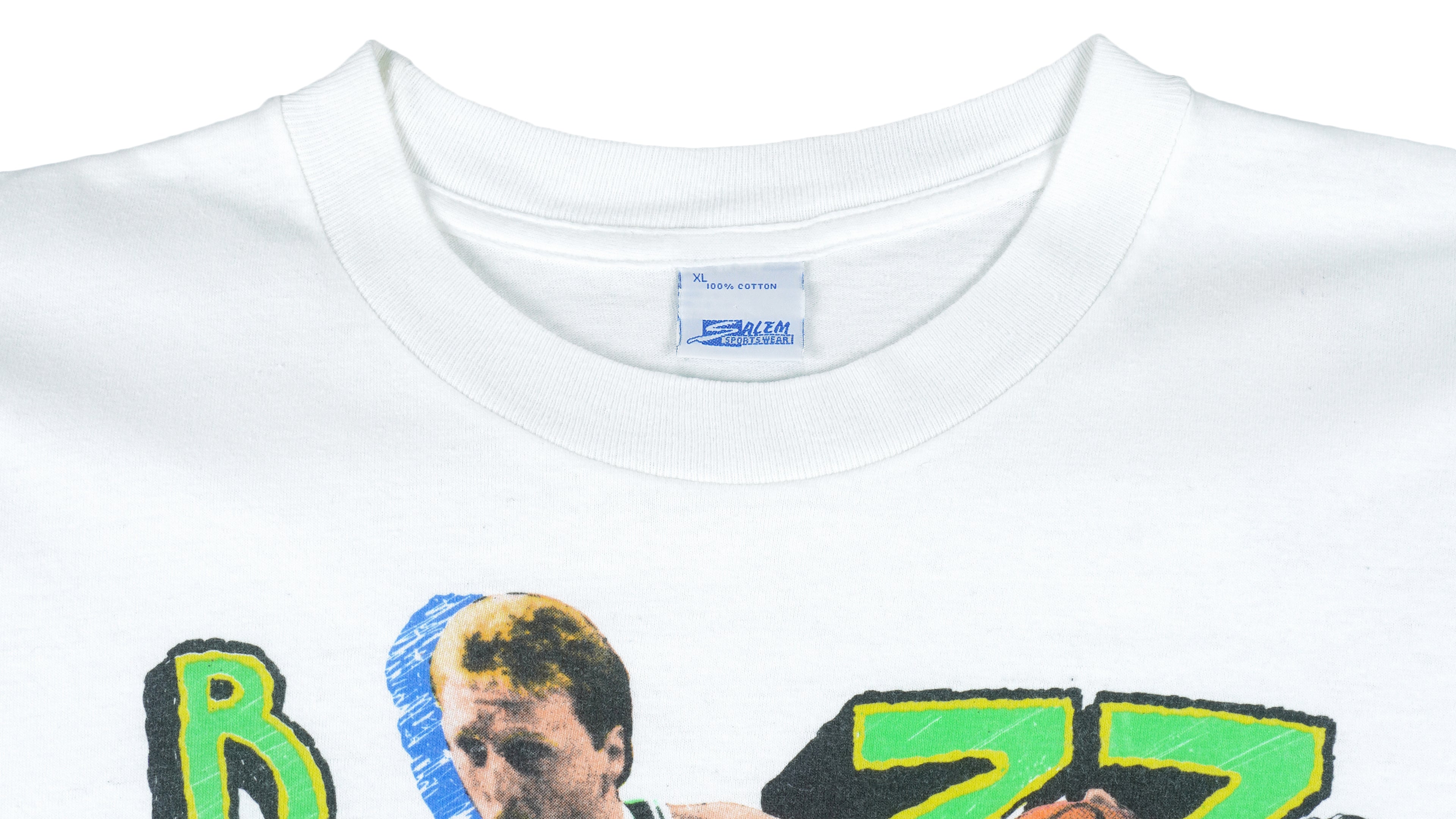 NBA (Salem) - Celtics, Larry Bird 3 Time MVP Spell-Out T-Shirt 1990s X-Large Vintage Retro Basketball
