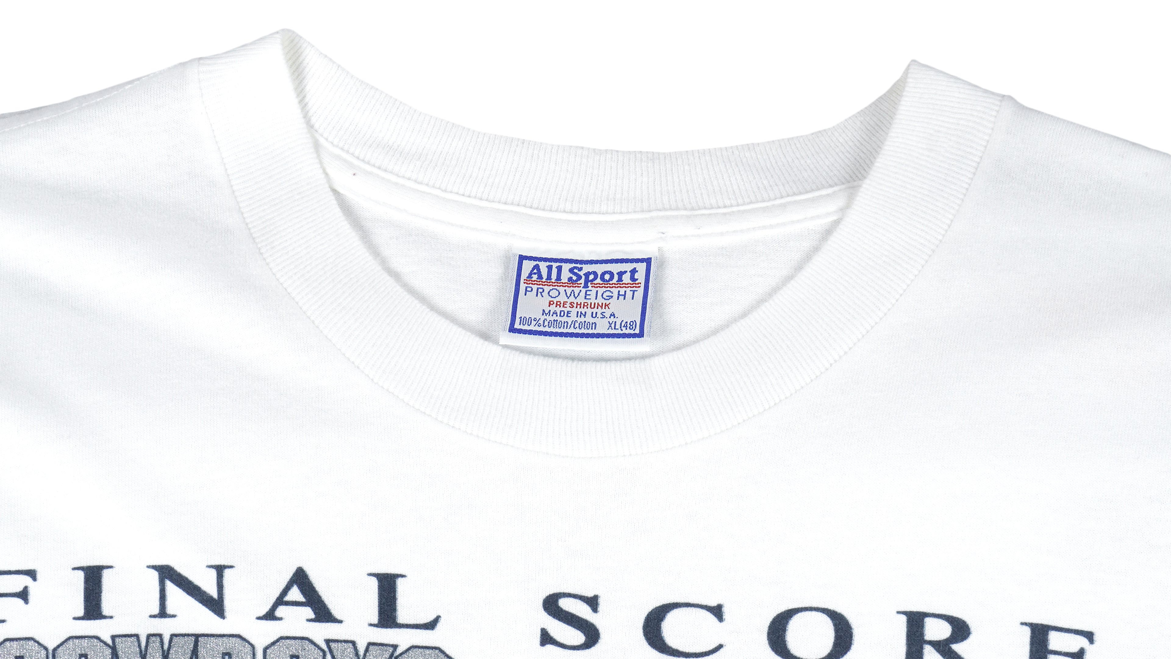 NFL (All Sport) - Dallas Cowboys Super Bowl XXVII Champions T-Shirt 1993 X-Large Vintage Retro Football