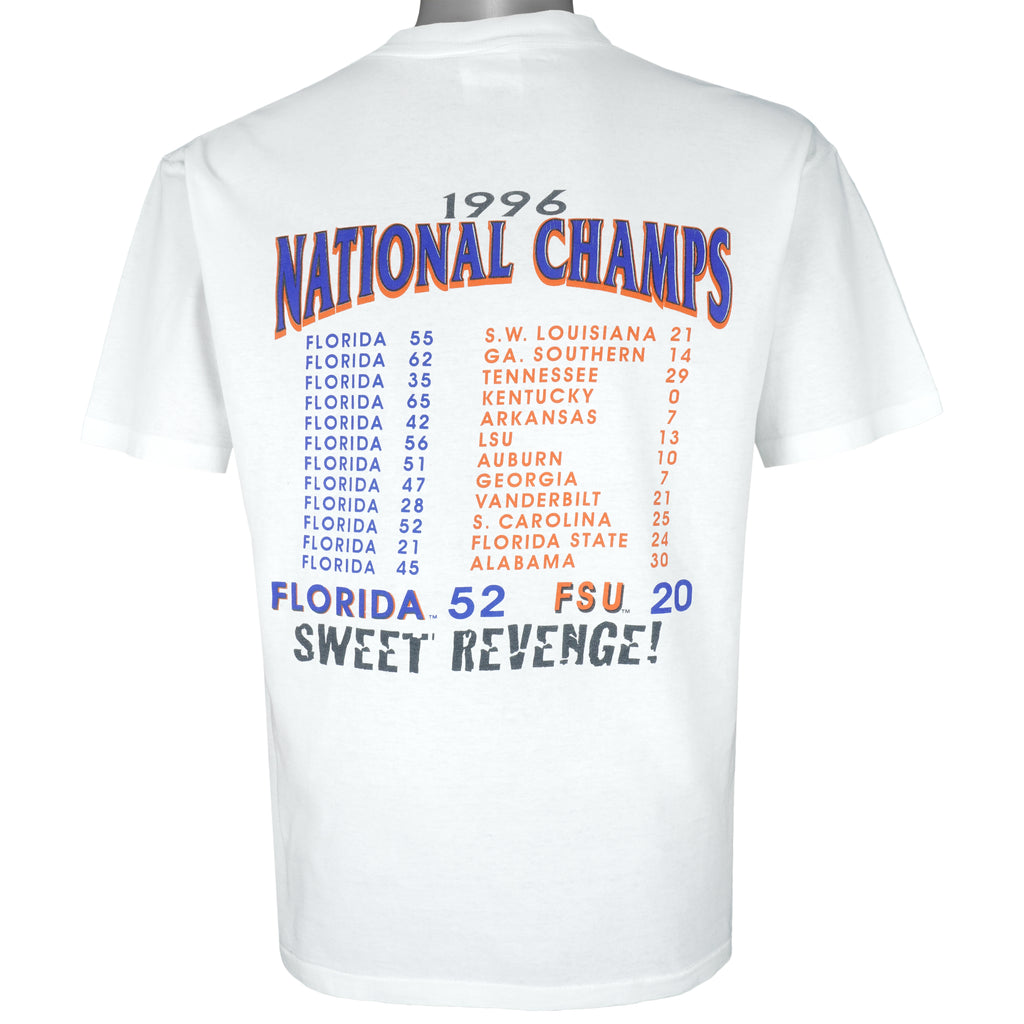NCAA (Power Pro) - Florida Gators National Champion T-Shirt 1996 Large Vintage Retro College