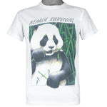 Vintage (Hanes) - Bearly Surviving Panda T-Shirt 1993 Large Youth