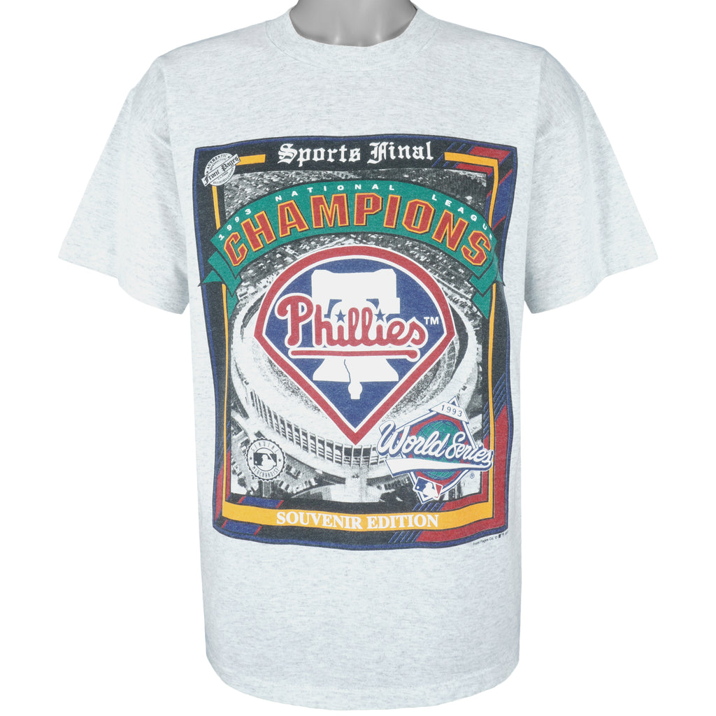 MLB (Miller) - Philadelphia Phillies, World Series Champs T-Shirt 1993 X-Large Vintage Retro Baseball