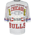NBA (Long Gone) - Chicago Bulls 1991 World Champions T-Shirt 1990s Large Vintage Retro Basketball