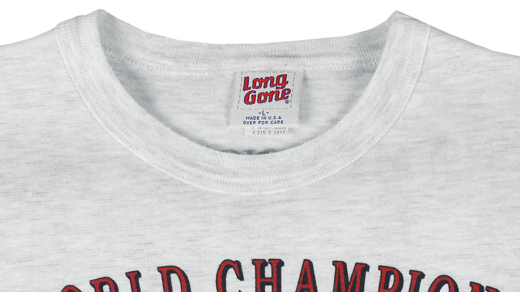 NBA (Long Gone) - Chicago Bulls 1991 World Champions T-Shirt 1990s Large Vintage Retro Basketball