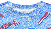 NFL - Buffalo Bills Spell-Out Over Printed T-Shirt 1990s X-Large Vintage Retro Football