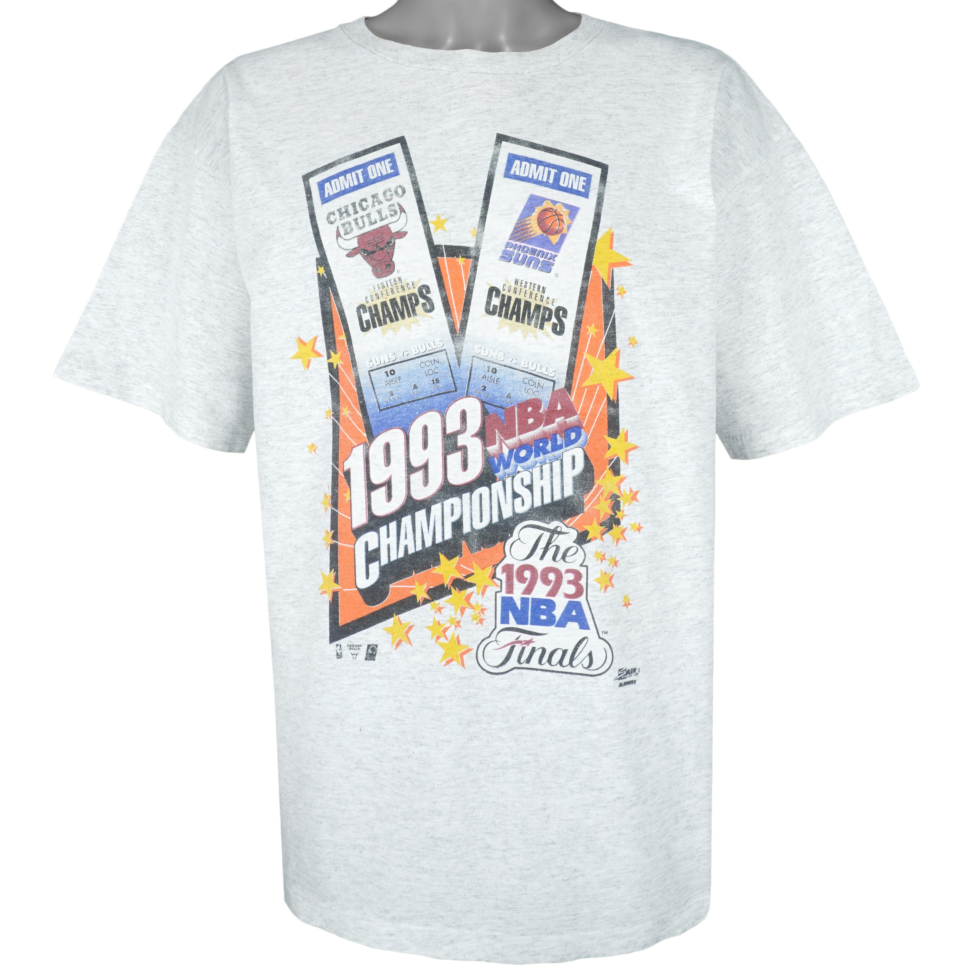 NBA - Chicago Bulls VS Phoenix Suns, World Champions T-Shirt 1993 X-Large Vintage Retro Basketball