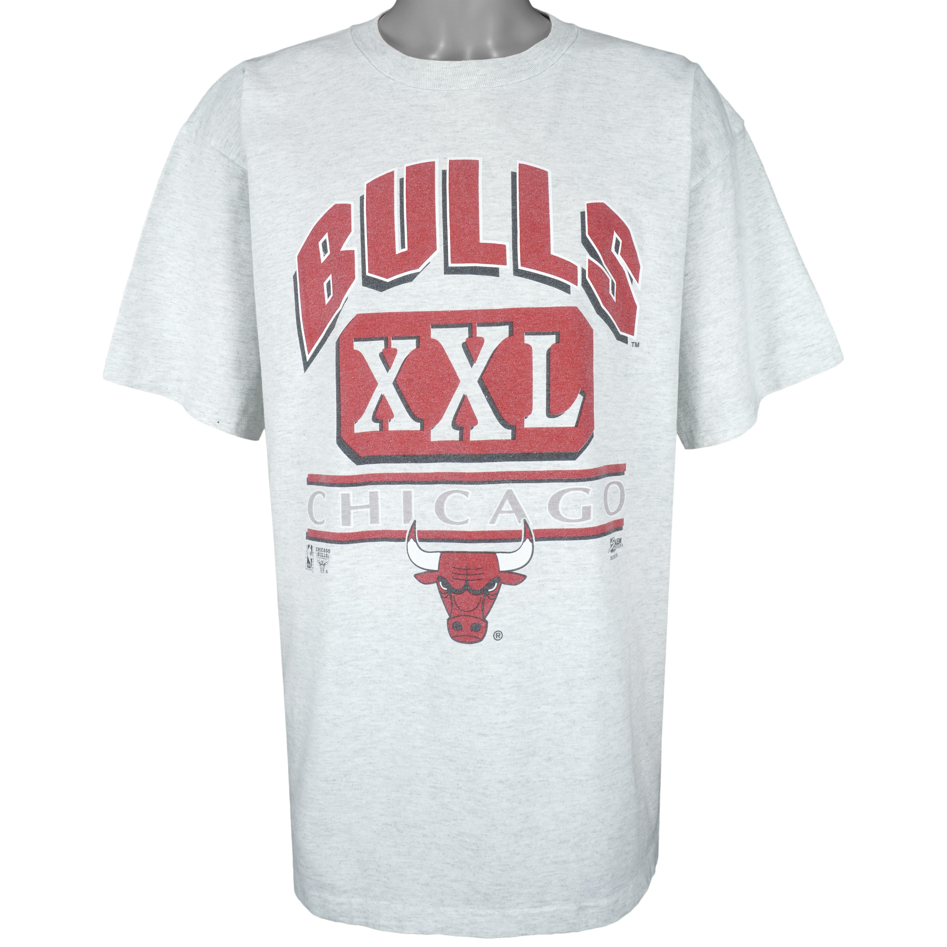 NBA (Salem) - Grey Chicago Bulls, XXL T-Shirt 1990s X-Large Vintage Retro Basketball
