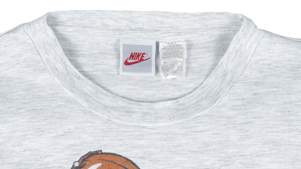 Nike - Grey Air Jordan T-Shirt 1990s X-Large Vintage Retro Basketball