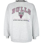 NBA (Logo Athletic) - Chicago Bulls Embroidered Sweatshirt 1990s Large