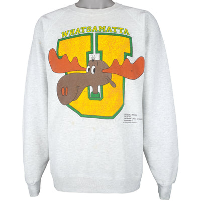 Vintage - Whatsamatta U. Bullwinkle Crew Neck Sweatshirt 1990s X-Large