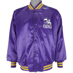 NFL (Chalk Line) - Minnesota Vikings Big Logo Satin Jacket 1990s X-Large Vintage Retro Football