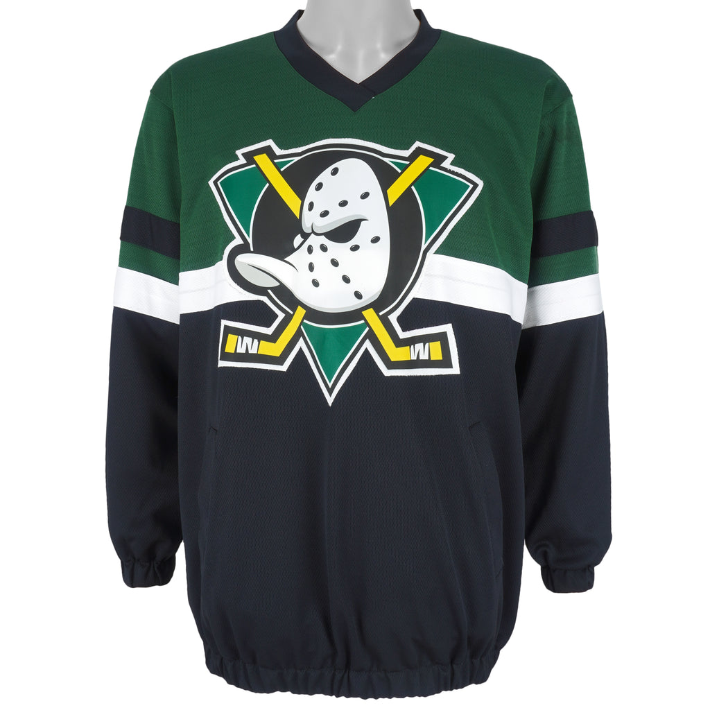 NHL - Anaheim Mighty Ducks Crew Neck Sweatshirt 1990s Large Vintage Retro Hockey