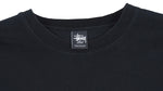Stussy - Black Spell-Out Crew Neck Sweatshirt 1990s Large Vintage Retro
