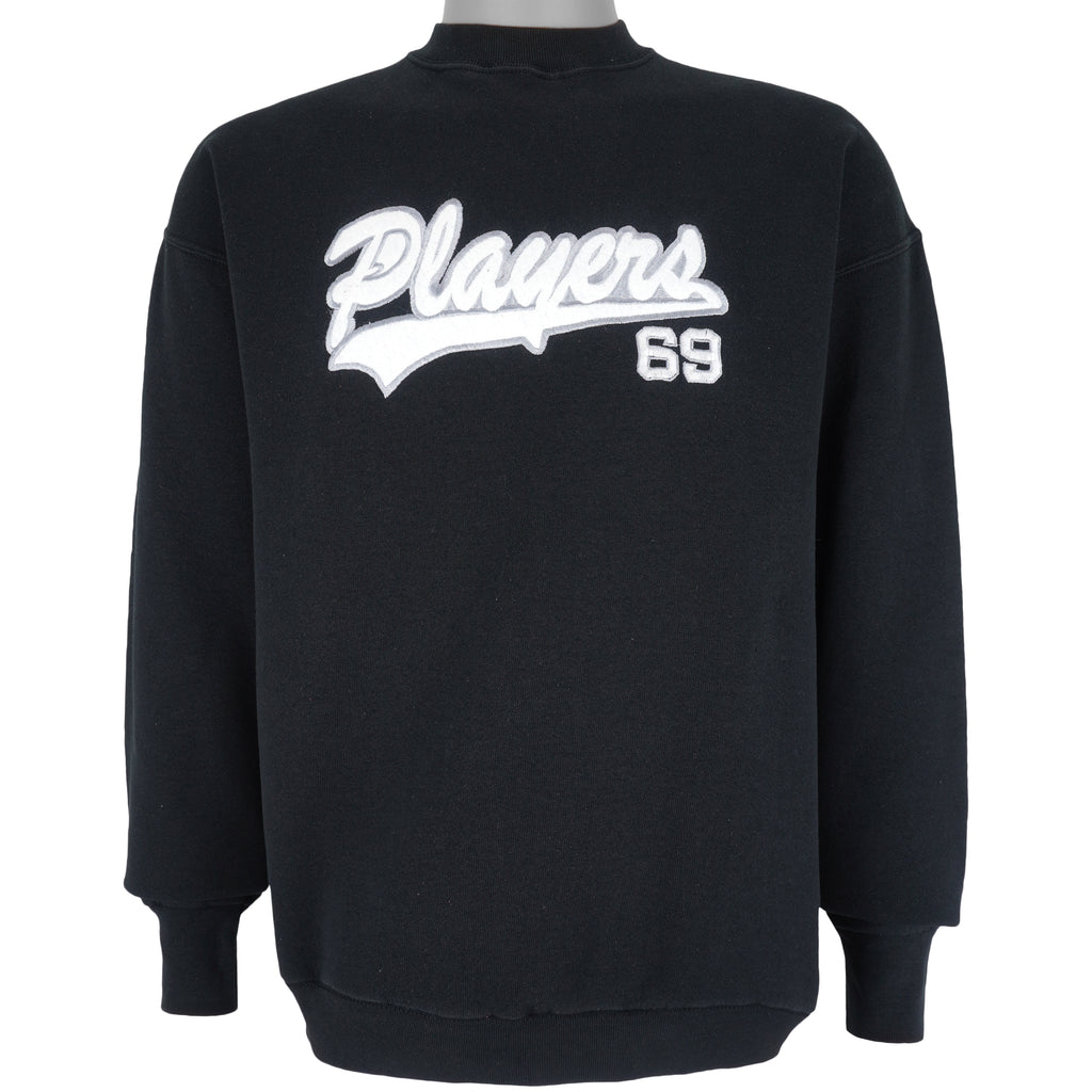 Vintage - Black Players 69 Spell-Out Sweatshirt 1990s Large Vintage Retro