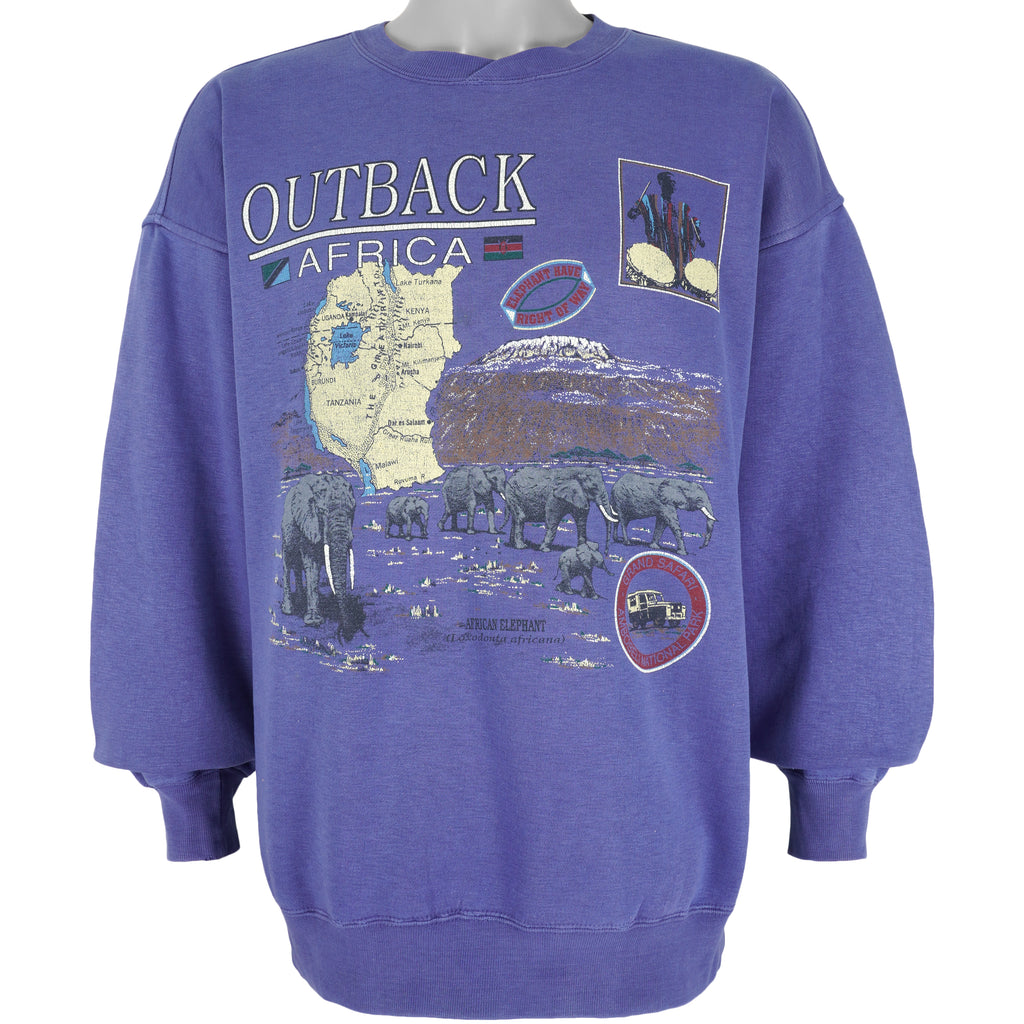 Vintage (Danaggers) - Outback Africa Safari Sweatshirt 1990s X-Large Vintage Retro