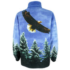 Vintage (Trail Crest) -  Blue Eagles Zip-Up Fleece Sweatshirt 1990s Large Vintage Retro