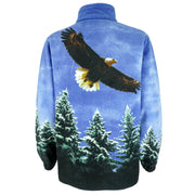 Vintage (Trail Crest) -  Blue Eagles Zip-Up Fleece Sweatshirt 1990s Large Vintage Retro